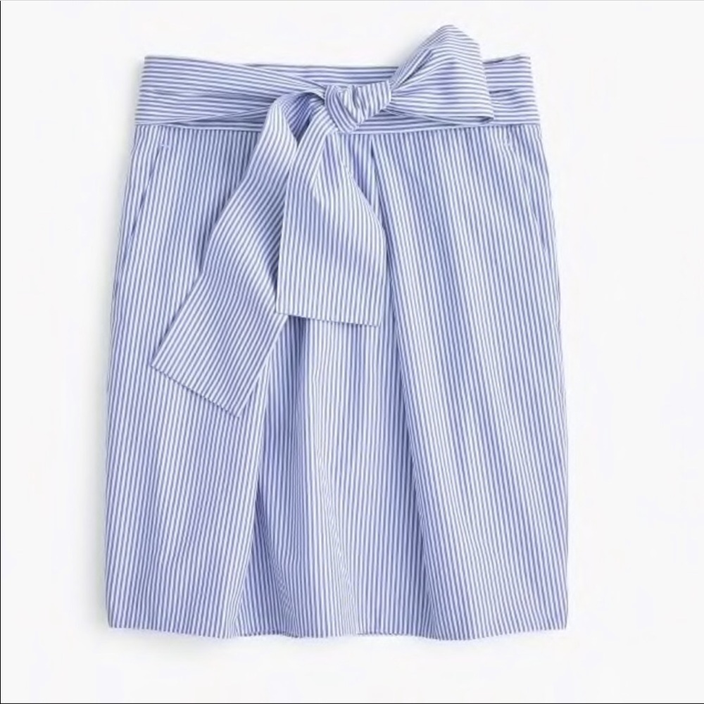 J.Crew Blue Wrap around tie skirt